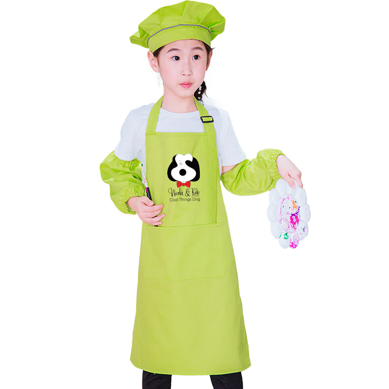 Lindo delantal sin mangas de dibujos animados los niños bebé pintura arroz ropa cerámica hornear Escuela Primaria estudiante clase arte protectora