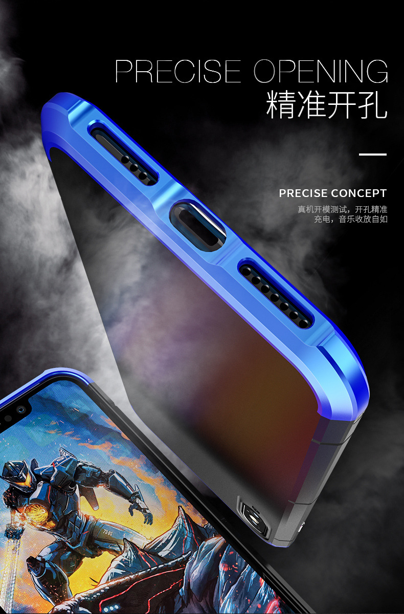 GINMIC Shield Aluminum Metal Frame Hard PC Back Cover Case for Apple iPhone XS Max & iPhone XR & iPhone XS