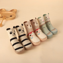 新款春秋款卡通寶寶鞋襪嬰兒學步鞋襪防滑底0-1-3歲兒童地板襪