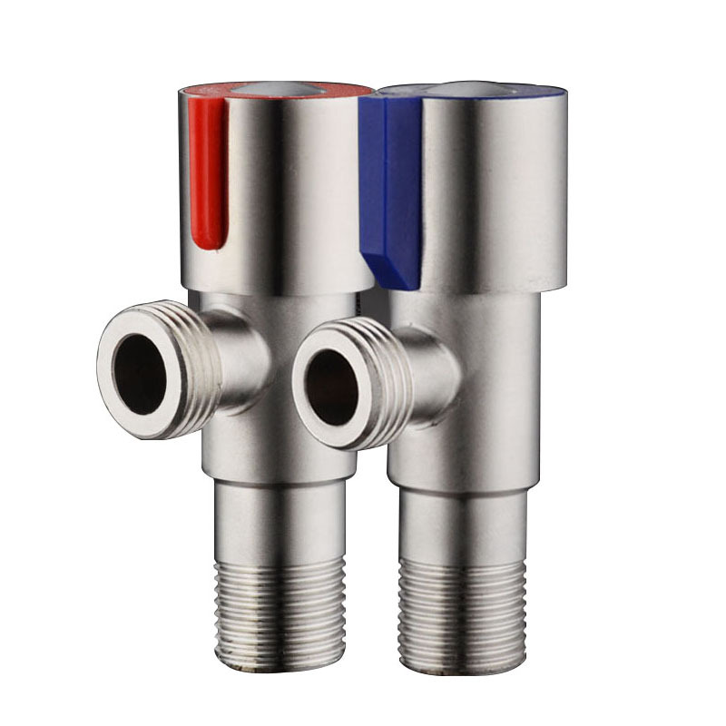 304不锈钢三角阀卫生间马桶加厚防爆角阀304角阀红蓝标角阀批发|ms