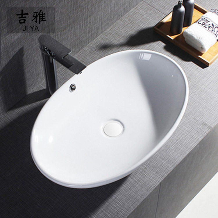 Al por mayor nuevo blanco de cerámica lavabo mesa independiente lavabo