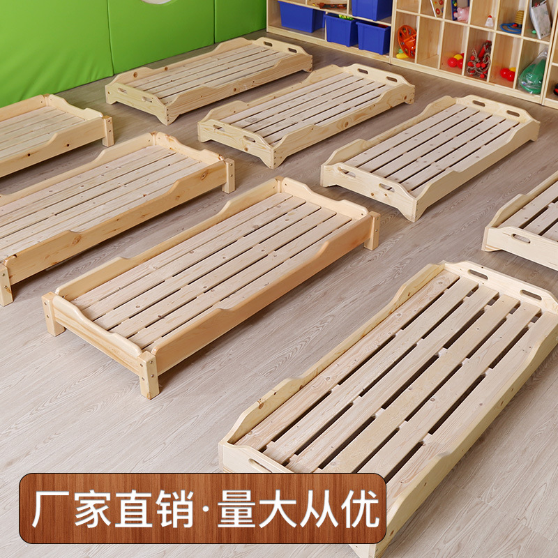 Kindergarten solid wood stack bed children's bed single bed lunch break bed custody class lunch bed baby solid wood special bed