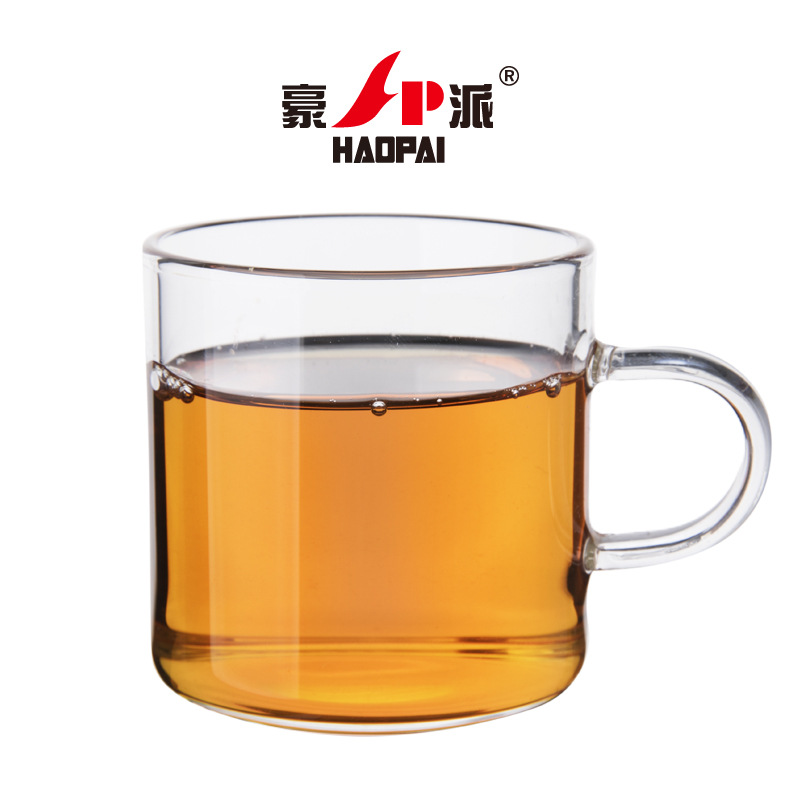 豪派紅茶功夫茶花草茶杯手工吹制耐熱玻璃茶杯中號130ml   2個/盒