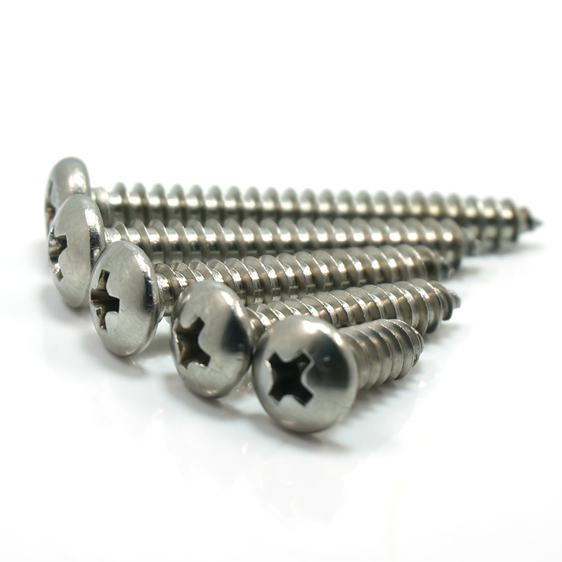 【M5*10-100】304不锈钢圆头 盘头 十字自攻螺丝 螺钉GB845