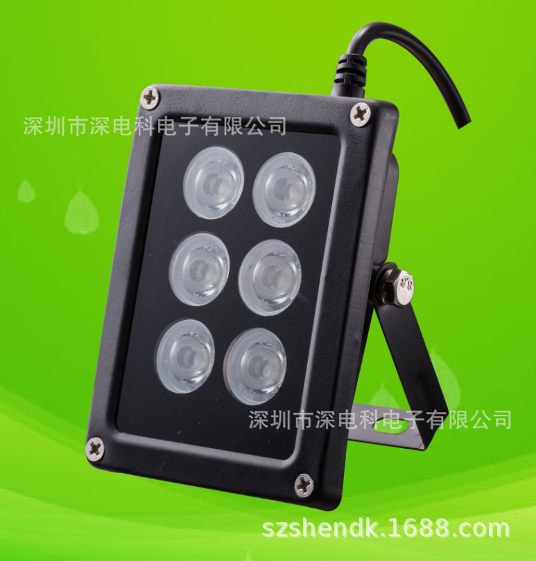 LED补光灯DC12V6灯自动光感应灯监控补光灯摄像头辅助灯厂家