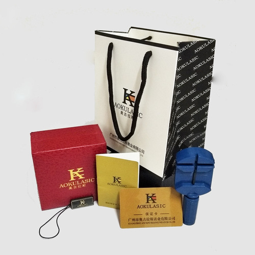 Luxurious high-end premium gift box with mechanical skin strap, exquisite gift packaging box