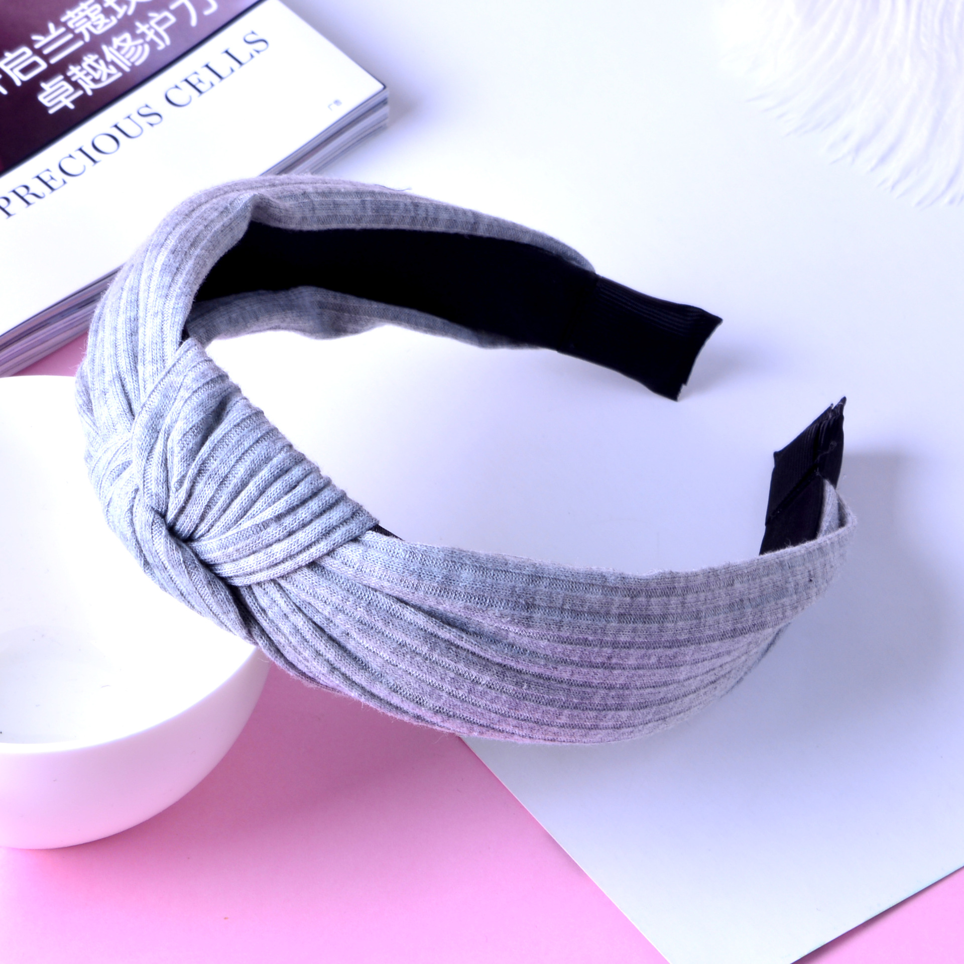 New Striped Broad-sided Fashion Headband display picture 3