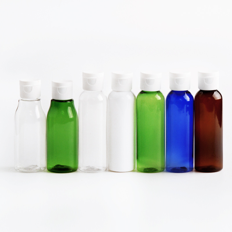 60ml圆长翻盖瓶蝴蝶盖千秋盖旋盖尖嘴盖瓶分装瓶化妆品试用装