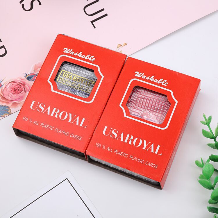 Manufacturers supply PVC Plastic 25 advertisement poker Refinement packing Leisure Plastic poker customized