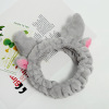 Flannel cute headband for face washing, Korean style