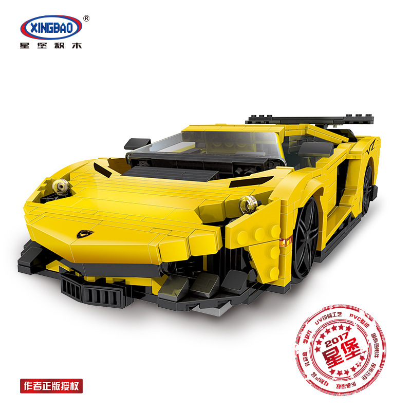 Сейчас в наличии Звезда строительные блоки  xb03008 желтый молния спортивный автомобиль серия мелкие частицы собранный игрушка поколение волосы