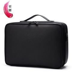 廠家批發大容量化妝包收納跟妝紋繡美容防污PU工具箱一件代發