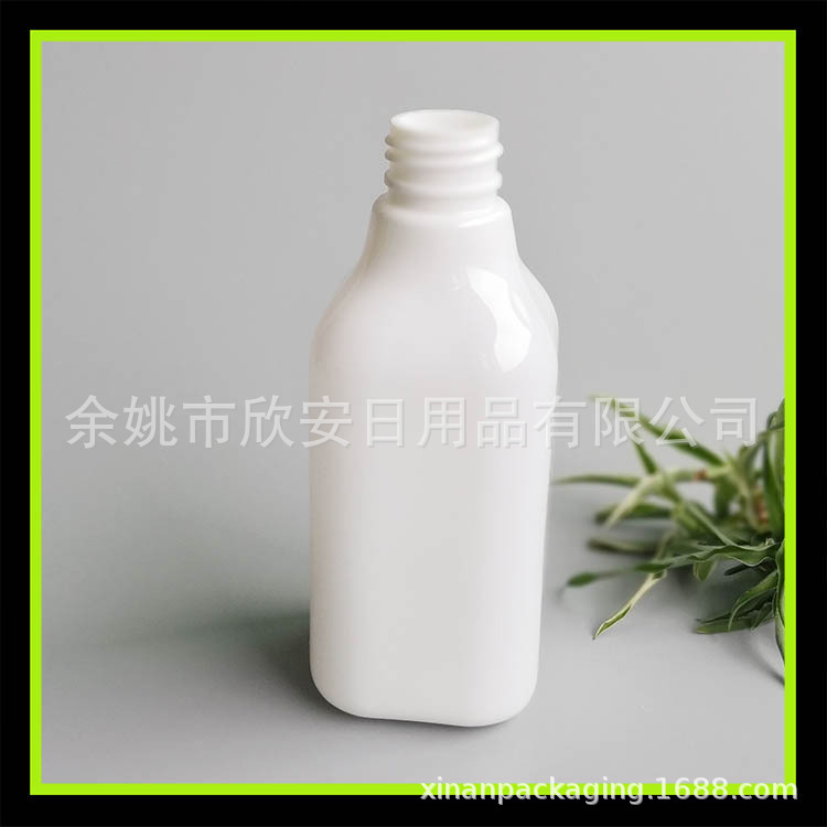 白色方形pet瓶200ml 长颈塑料瓶 化妆品包装瓶 旅行便携分装瓶
