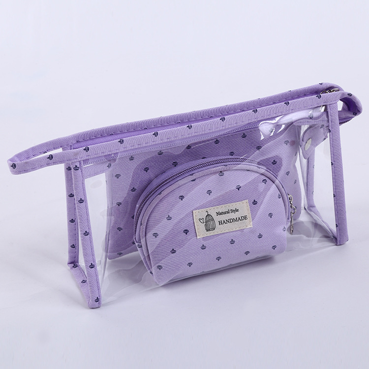 Fashion Crown Printing Cosmetic Bag Three-piece Set Wholesale Nihaojewelry display picture 11