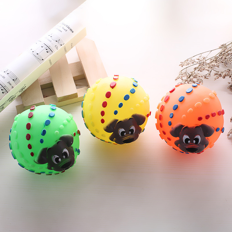 Perro mascota sonido juguete bola vinilo pequeño perro mordedura-resistente molar perro juguete fábrica de comercio exterior al por mayor