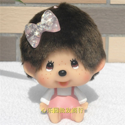 汽車搖頭蒙奇奇毛絨公仔可愛創意汽車擺件車內個性禮品裝飾品台擺