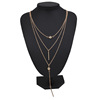 Accessory, sophisticated metal necklace, European style, simple and elegant design