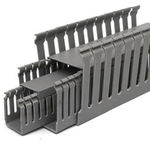 厂家批发深灰色高品质PVC塑料线槽 配电柜线槽 行线槽100*40
