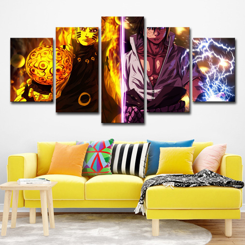 Cross-Border Ebay Cross-Border Wall Art Canvas Frame Picture 5-Piece Set of Anime Characters Naruto and Sasuke for Home Decoration Cross-Border Ebay Cross-Border Wall Art Canvas Frame Picture 5-Piece Set of Anime Characters Naruto and Sasuke for Home Decoration