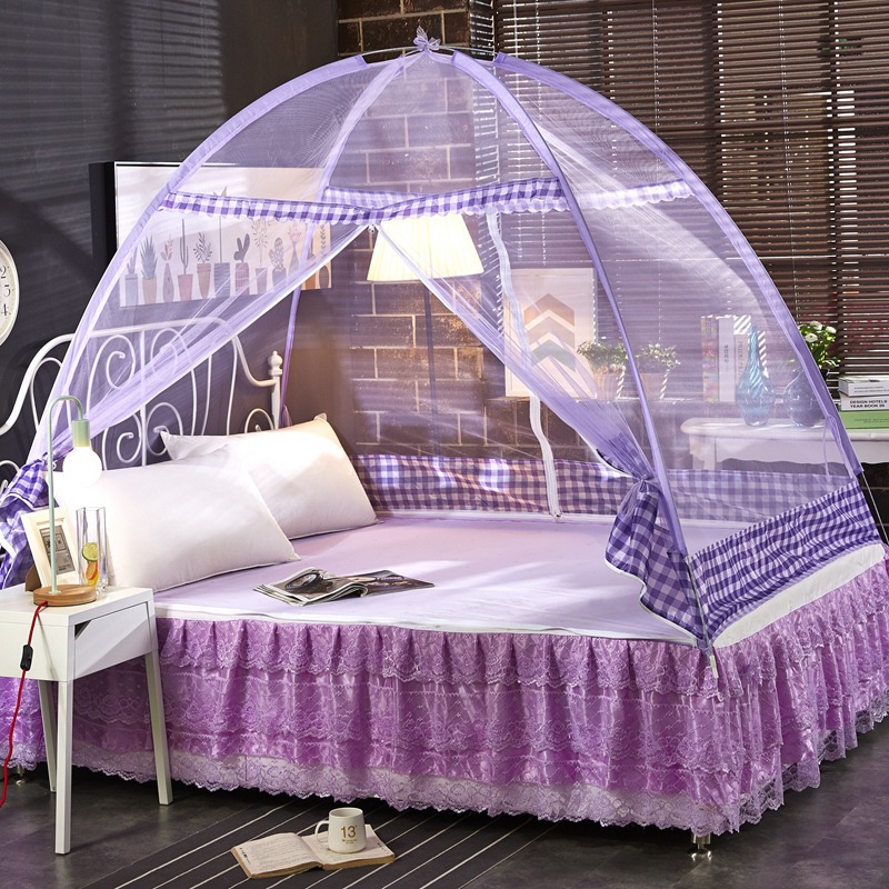 court Mosquito net Manufactor Direct selling Yurt Dome Mosquito net dormitory install fold Double door Fiber tube