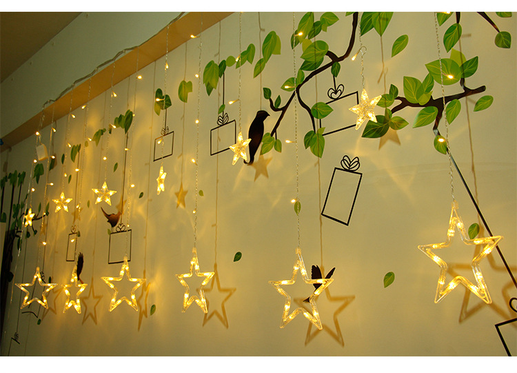 大小星星月亮窗帘灯4