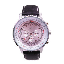 新款JARAGAR全自动机械机芯手表A034皮表带男士多功能机械表