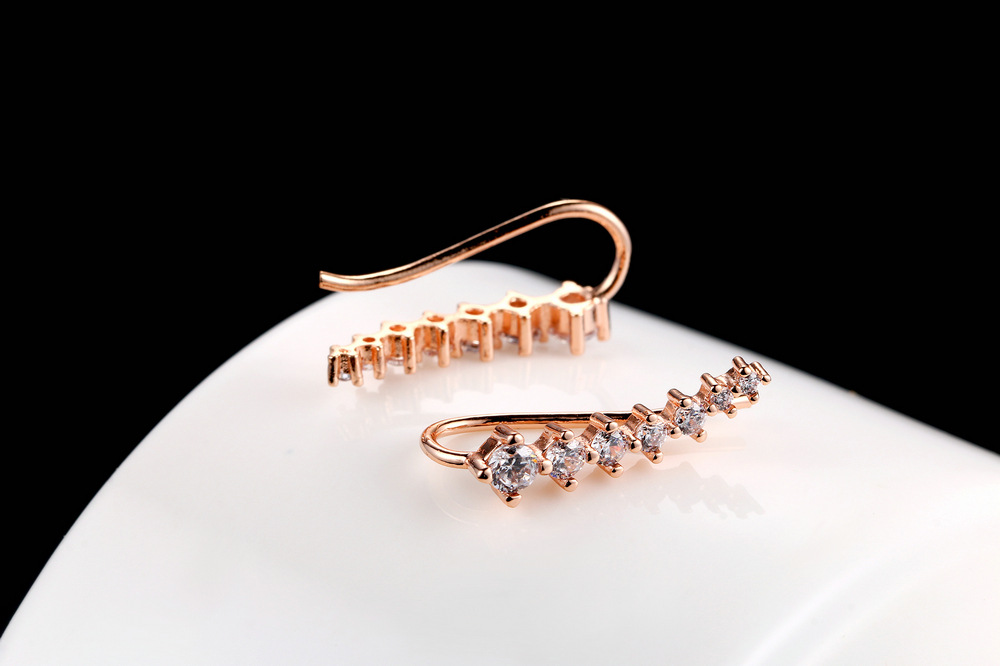 Simple Style Geometric Copper Plating Zircon Earrings display picture 3