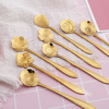 Tableware stainless steel, mixing stick home use, flowered, Birthday gift