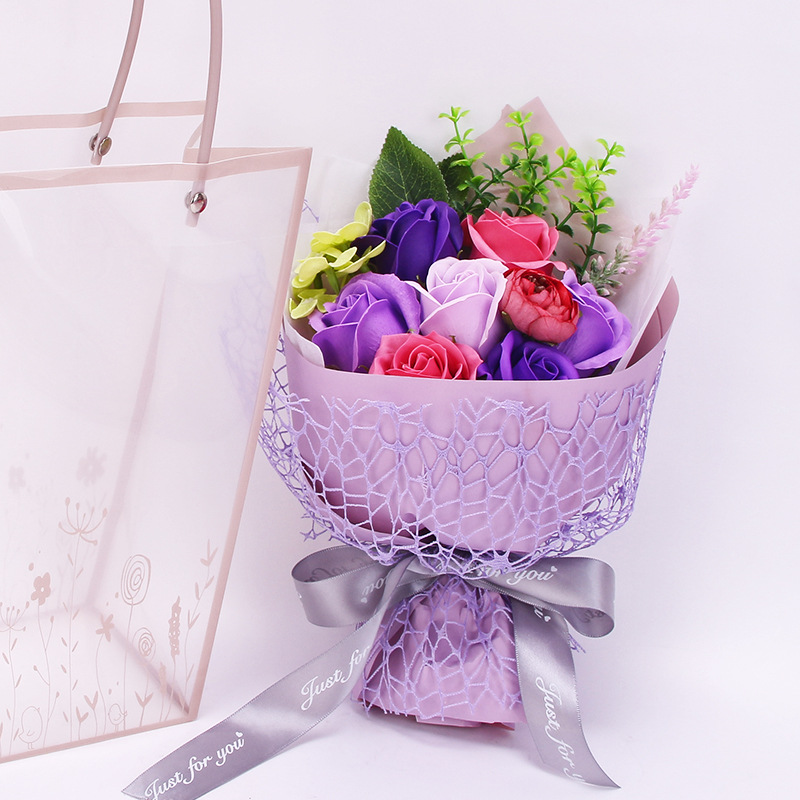 9朵新款手棒手提袋紫3