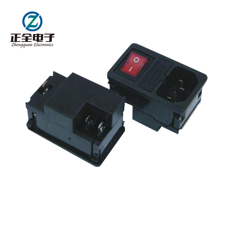 供应双保险电源插座AC电源插座AC-01B连体高品质三合一电源插座