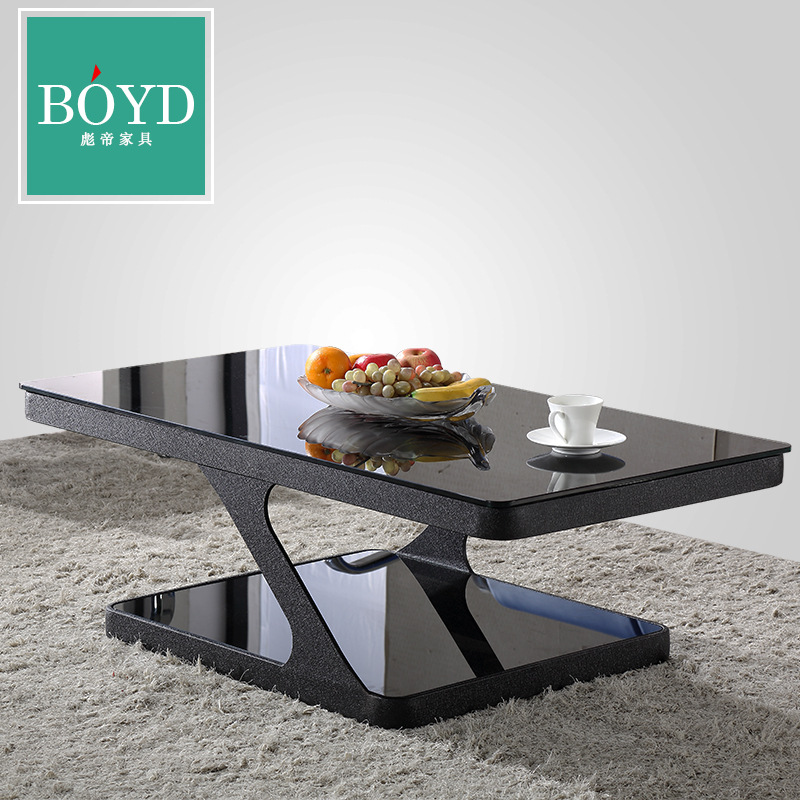 廠家直銷辦公室茶幾簡約現代鋼化玻璃茶幾客廳不鏽鋼茶桌茶台家用