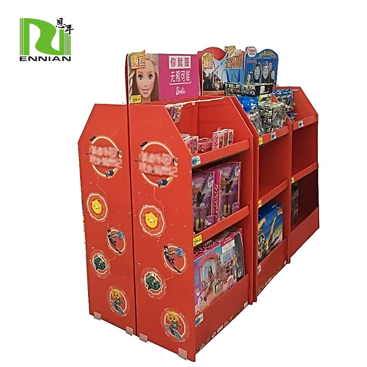 厂家儿童玩具纸展架 纸堆头 食品展示架 粽子月饼纸地堆