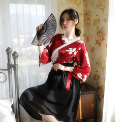 情趣和服制服性感誘惑批發一件代發大花開襟支持定製廠家直銷