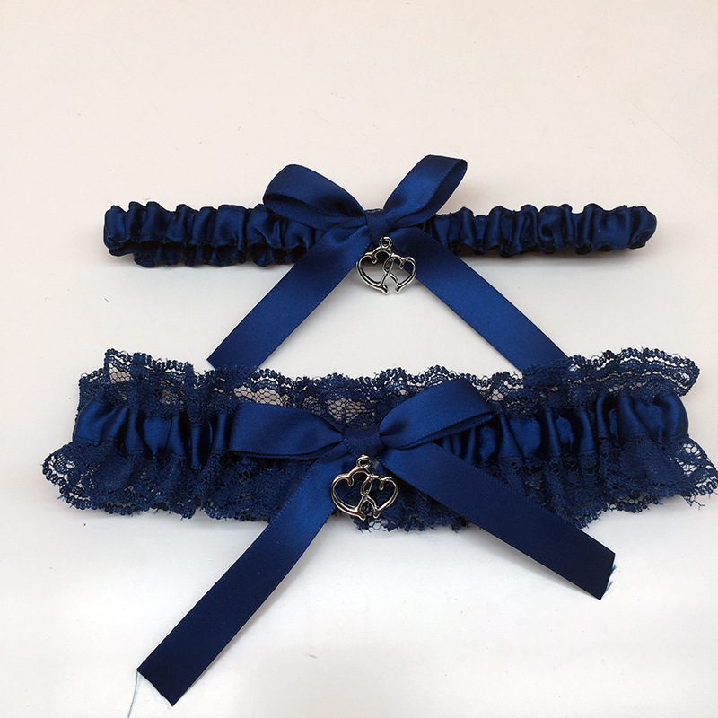 亞馬遜同款蝴蝶結襪帶蕾絲吊襪帶吊墜腿環 婚禮襪帶 新娘襪帶腿飾