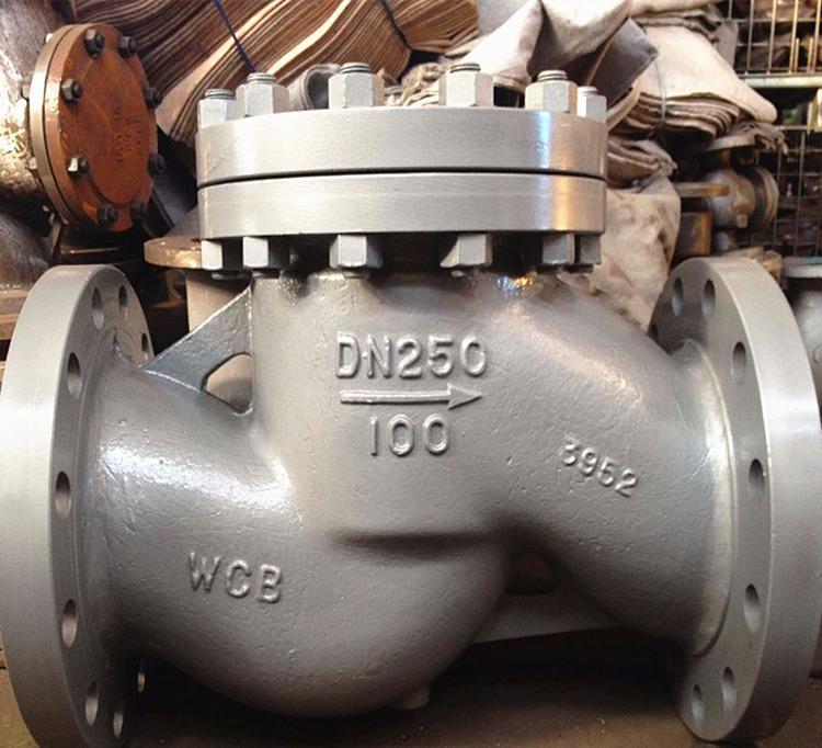 H47W风道止回阀 碳钢风道法兰止回阀