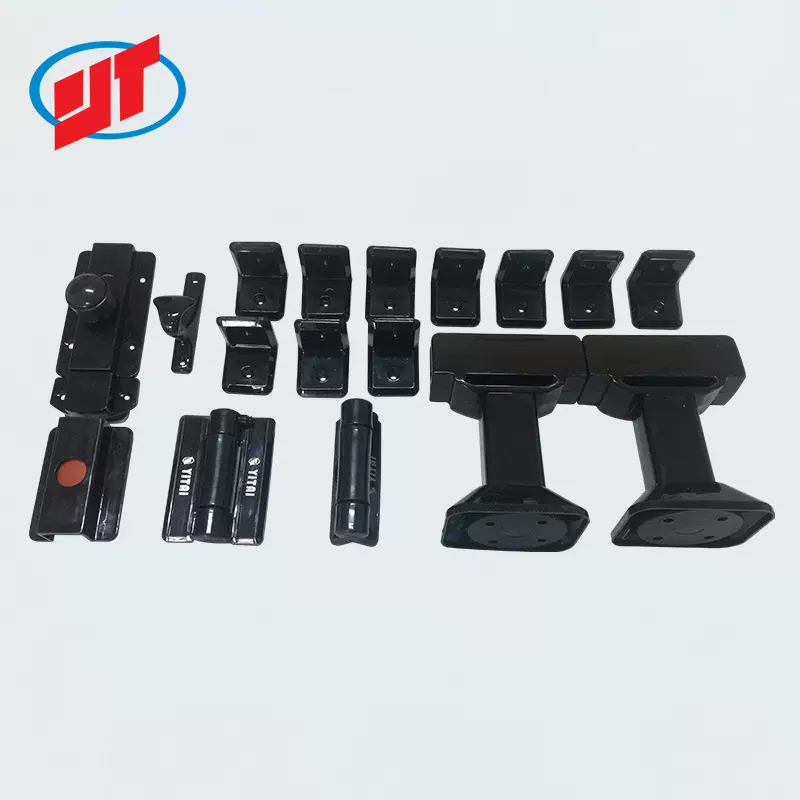 铝合金浴室隔断门卫浴五金套件 氧化银表面处理卫浴室五金套件