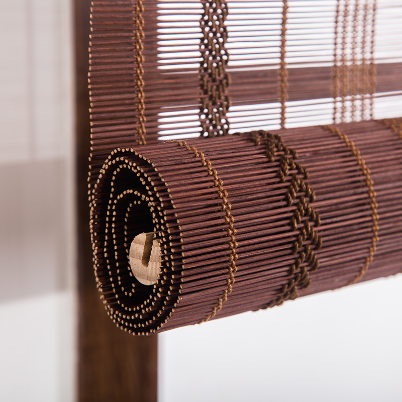 竹窗帘中国风复古升降竹帘客厅茶室办公室隔断阳台遮光竹卷帘门帘|ru