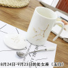 Black zodiac signs, ceramics, coffee cup for beloved with glass