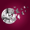 Mirror wall hanging clock creative living room hanging clock sofa background wall clock 3D acrylic butterfly wall sticker WC1137