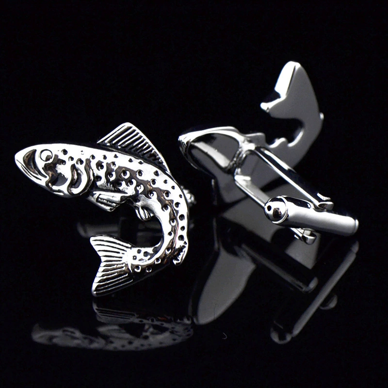 [英博鱼袖扣珐琅袖钉法式衬衫袖纽扣942Cufflinks/动物造型991331]