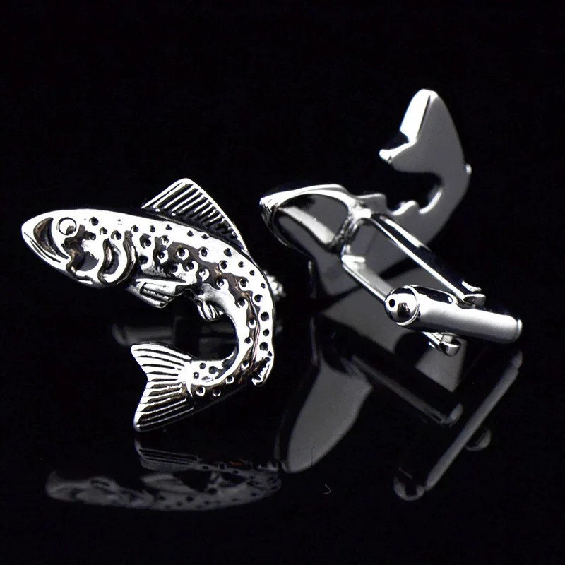 [英博鱼袖扣珐琅袖钉法式衬衫袖纽扣942Cufflinks/动物造型991331]
