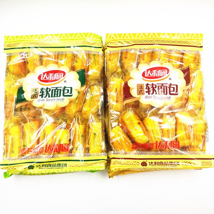 A 360G Daliyuan Soft Bread, Milk Flavor, Gift Packaging - 1 Box of 12 Bags