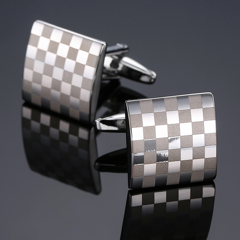 Business Geometric Copper Plating Men's Cufflinks display picture 1