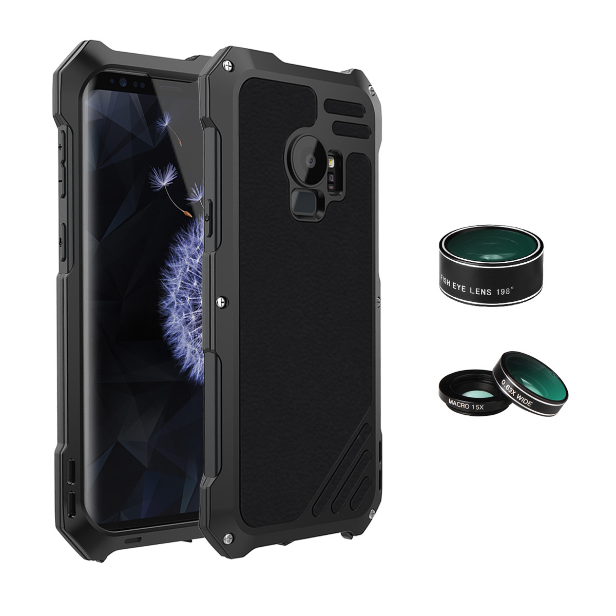 S9/S9Plus三防手机壳 带镜头金属防水手机壳 钢铁侠户外保护套