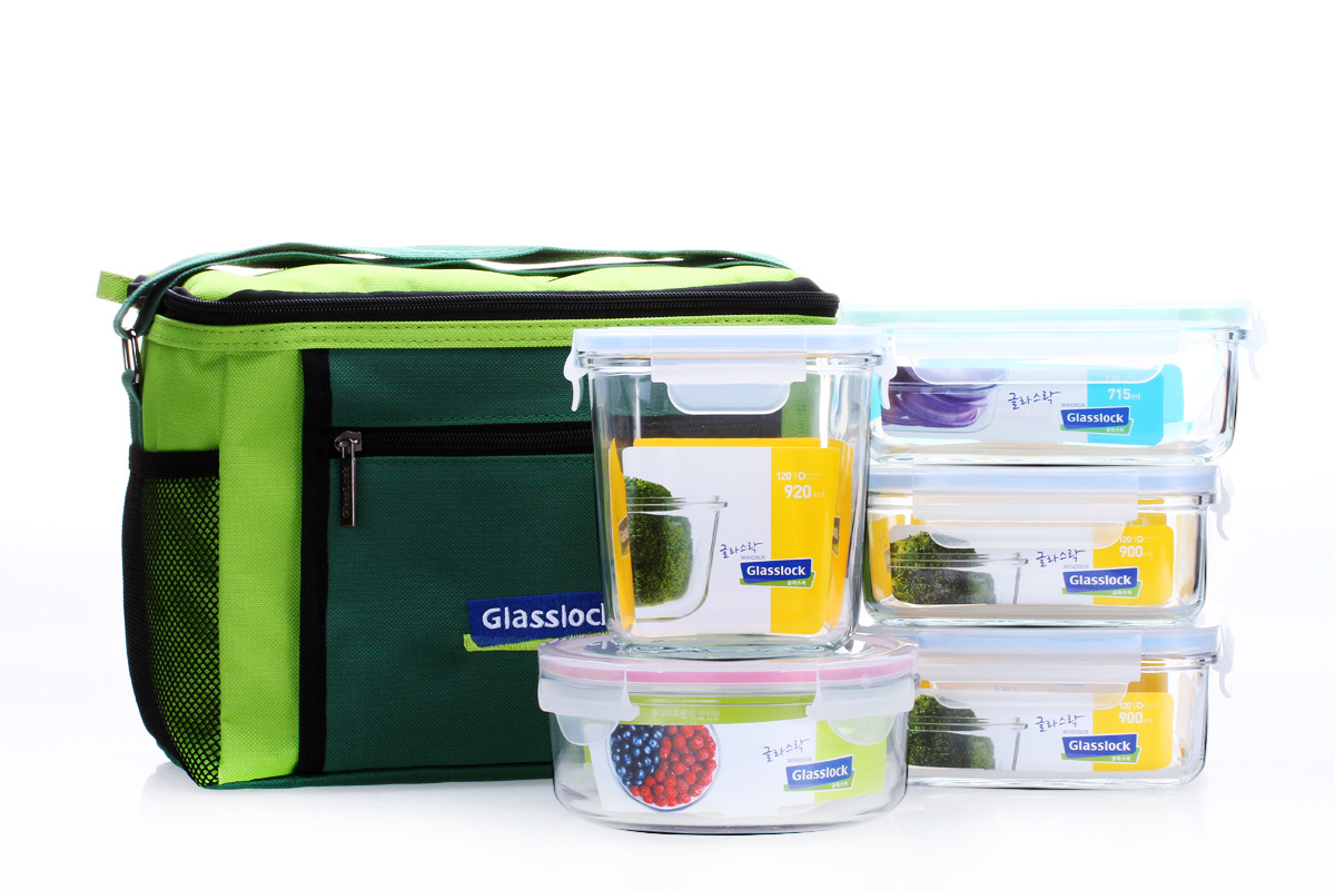 GLASSLOCK韩国三光云彩5件套钢化玻璃保鲜盒套装保鲜盒GL38-A