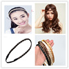 Wig, headband with pigtail, woven accessory, European style, wholesale