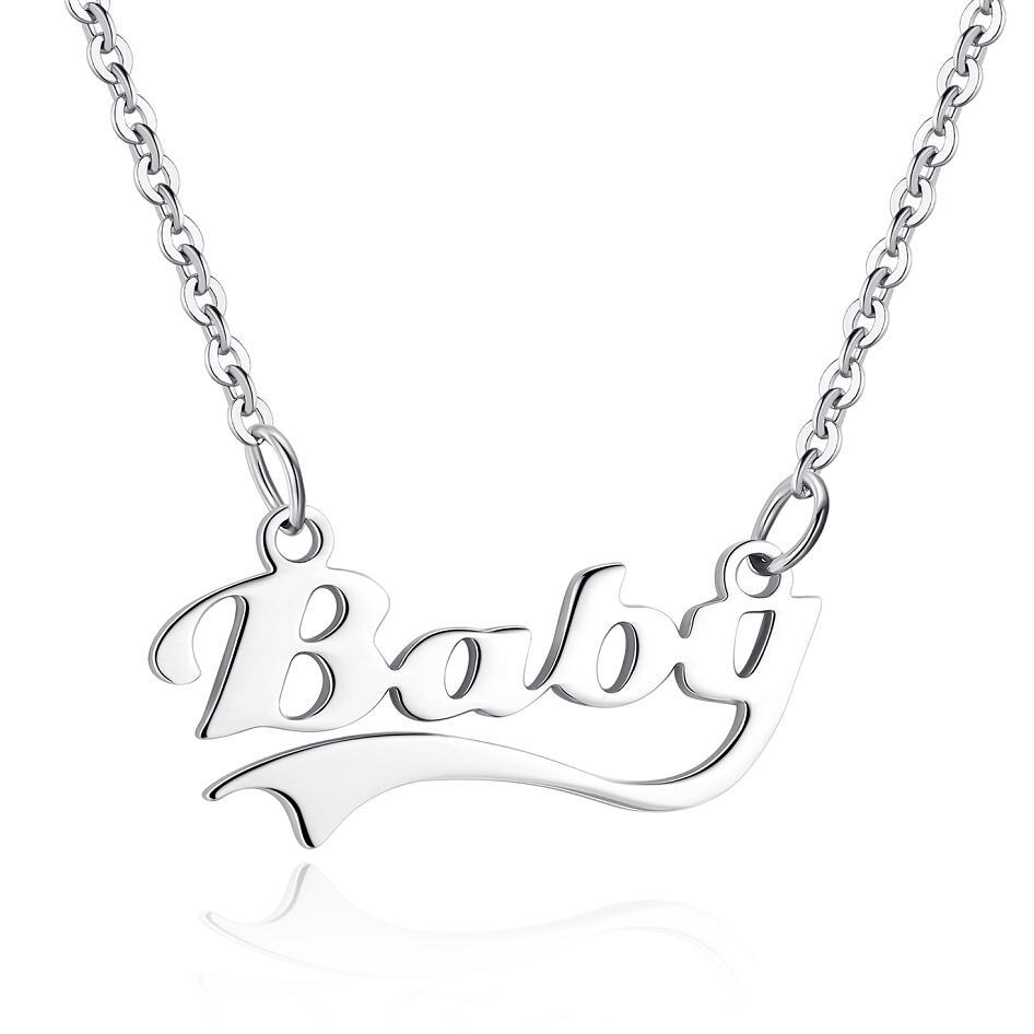 Fashion New Stainless Steel Letter Necklace display picture 1