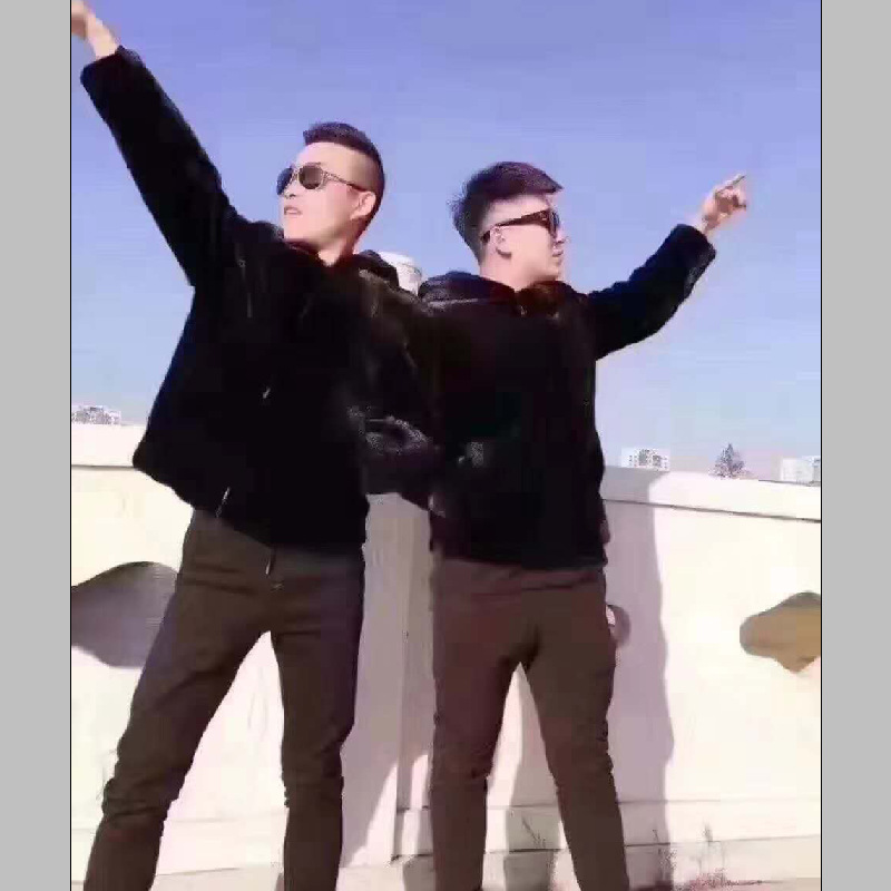 man new pattern Hooded one Mink like leather and fur coat thickening keep warm Fur imitation Mid length version mink jacket