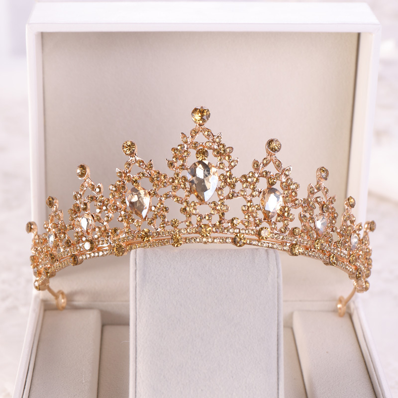 Hairpin hair clip hair accessories for women Crown crown lady hair ornament birthday Crown Crystal Crown wedding headdress