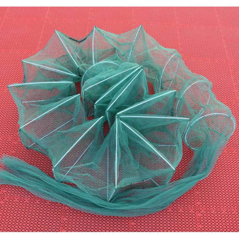 鸿运渔网捕鱼网厂家直销批发5米抓泥鳅黄鳝i自动龙虾网折叠虾网